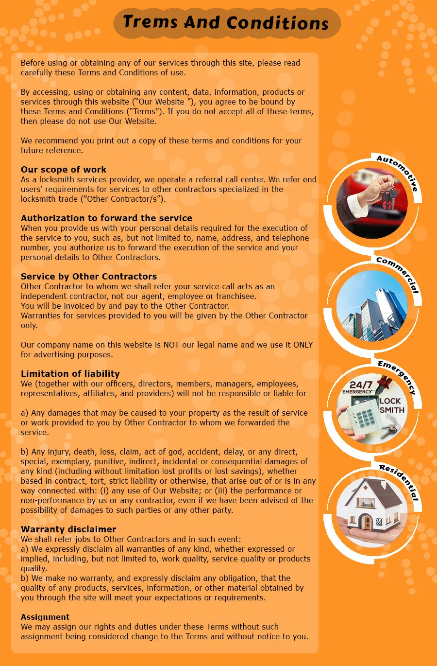 Nashville Community Locksmith Nashville, TN 615-510-3148 - TermsAndCondition-13